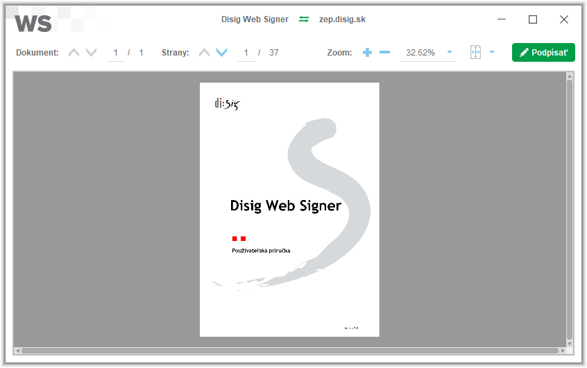 Dôležitá aktualizácia aplikácie Web Signer